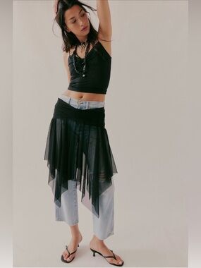FREE PEOPLE NORMA KAMALI CONVERTIBLE MINI Asymmetric maxi skirt or mini dress